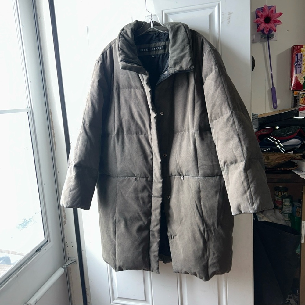 Fleet Street Quilted Down Feather Puffer Jacket large